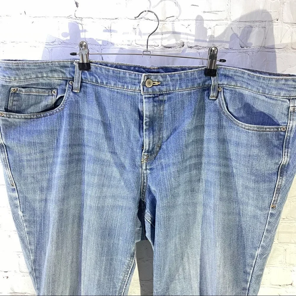 Old Navy Womens The Flirt Blue Regular Fit Stretch Bootcut Denim Jeans Size 24